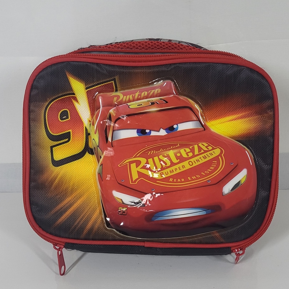 Cars Red Kids Lunch Bag with Lightning McQueen